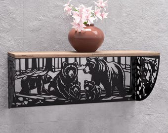Bears Shelf Brackets, Digital product, files DXF, SVG for CNC, Plasma, Laser cutting. Shelving Bracket. Shelf Support