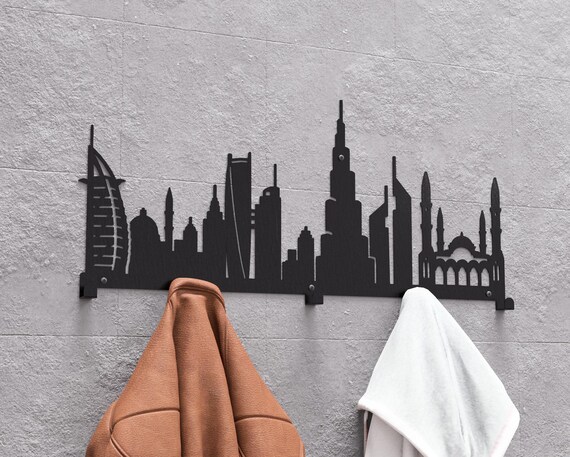 Dubai Wall-mounted Coat Rack, Digital Product, Files DXF, SVG for