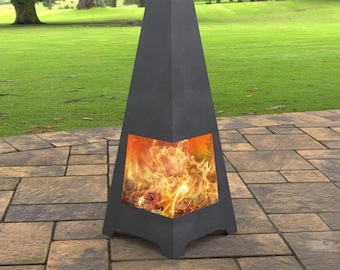 Corner Pyramid Fire Pit, Digital product, files DXF, SVG for CNC, Plasma, Laser, Waterjet. FirePit, Metal Art, Garden Fireplace, Metal