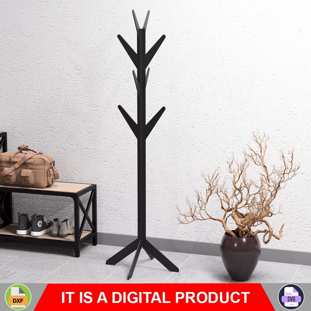 Coat Rack Modern. Digital Product, Files DXF, SVG for CNC, Plasma