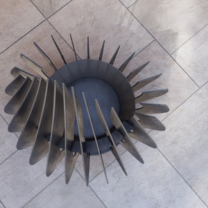 Picture - 9. Drop, welded fire pit for camping or backyard. The DXF and SVG files is ready for CNC, Plasma, Laser, Waterjet cutting. Garden Fire pit, Outdoor Fire Pit. Metal Art Decoration. DIY Metalworking Fire Pit Project Plans.