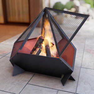 Fire Pit Triangle With Spark Arrestor. Digital Product, Files DXF, SVG ...