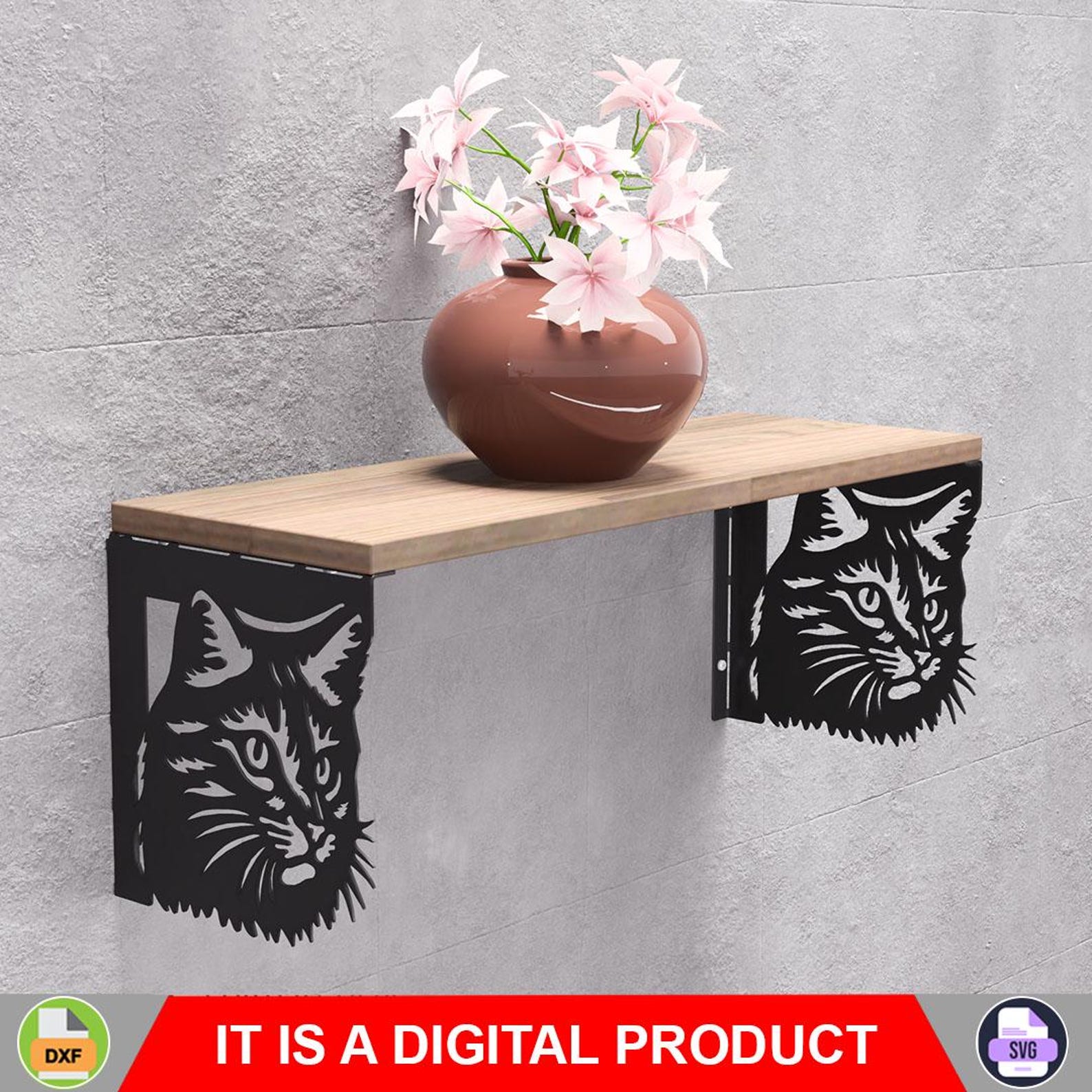 Photo inspiration: Picture Idea: Cat Shelf Brackets Digital Product Files Dxf Svg For Cnc