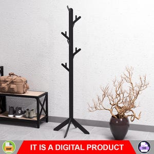 Coat Rack Grace. Digital Product, Files DXF, SVG for CNC, Plasma
