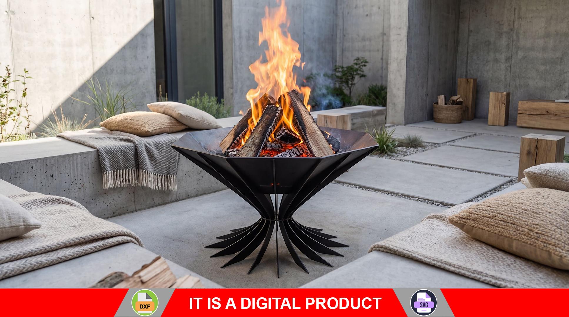 Fire Pit Octagon Chalice Infinity V2. Digital Product, Files DXF