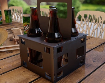 Beer and soda holder. Digital product, files DXF, SVG for CNC, Plasma, Laser. Pack for can 500ml. Metalwork Diy