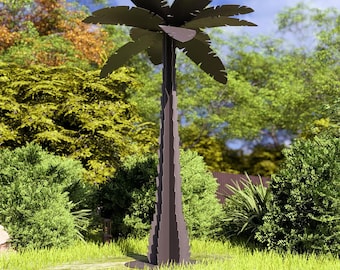 Palm 96" Garden Decor. Digital product, files DXF, SVG for CNC, Plasma, Laser, Waterjet Cutting. Home Backyard Decoration. Metal Art, Diy