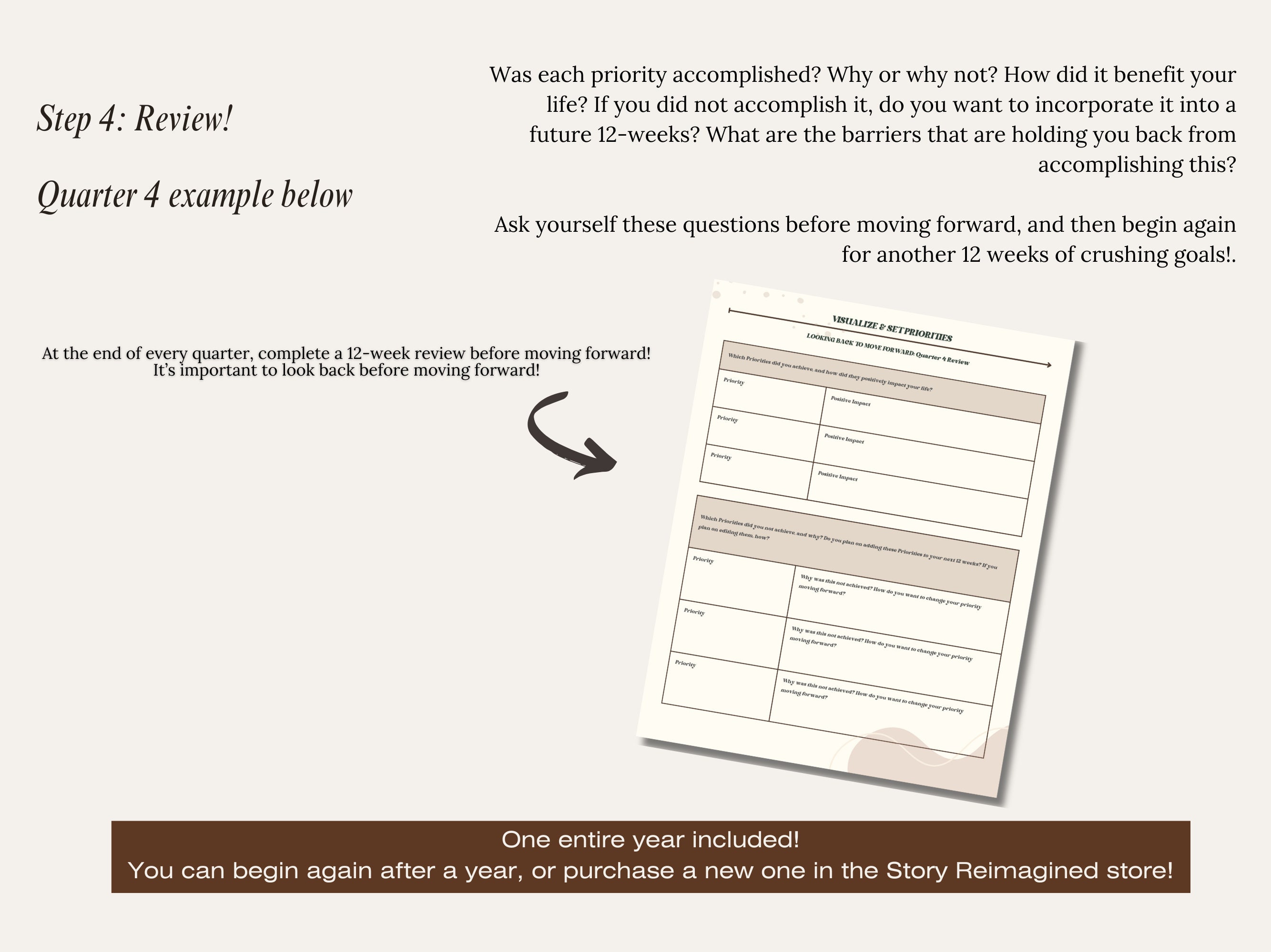 Ultimate 12 Week Year Printable Planner Instant Download &amp; Editable - Etsy