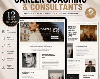 Squarespace Website Template: Career Coach & Consultant Design
