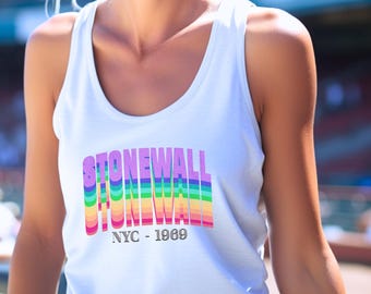 Canotta Stonewall, maglietta senza maniche Pride Rainbow Pride, maglietta unisex LGBTQ per coppie, outfit estivo per l'uguaglianza dei diritti Stonewall NY, alleato per l'uguaglianza