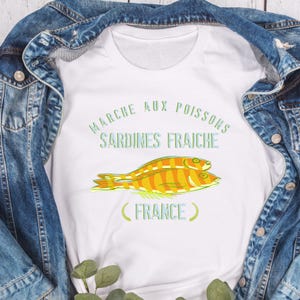 Coastal Shirt, Vintage French fishing town Lovers Gift, trending sardine Comfort Color European vibe vacation tee, cruise beach aesthetic T