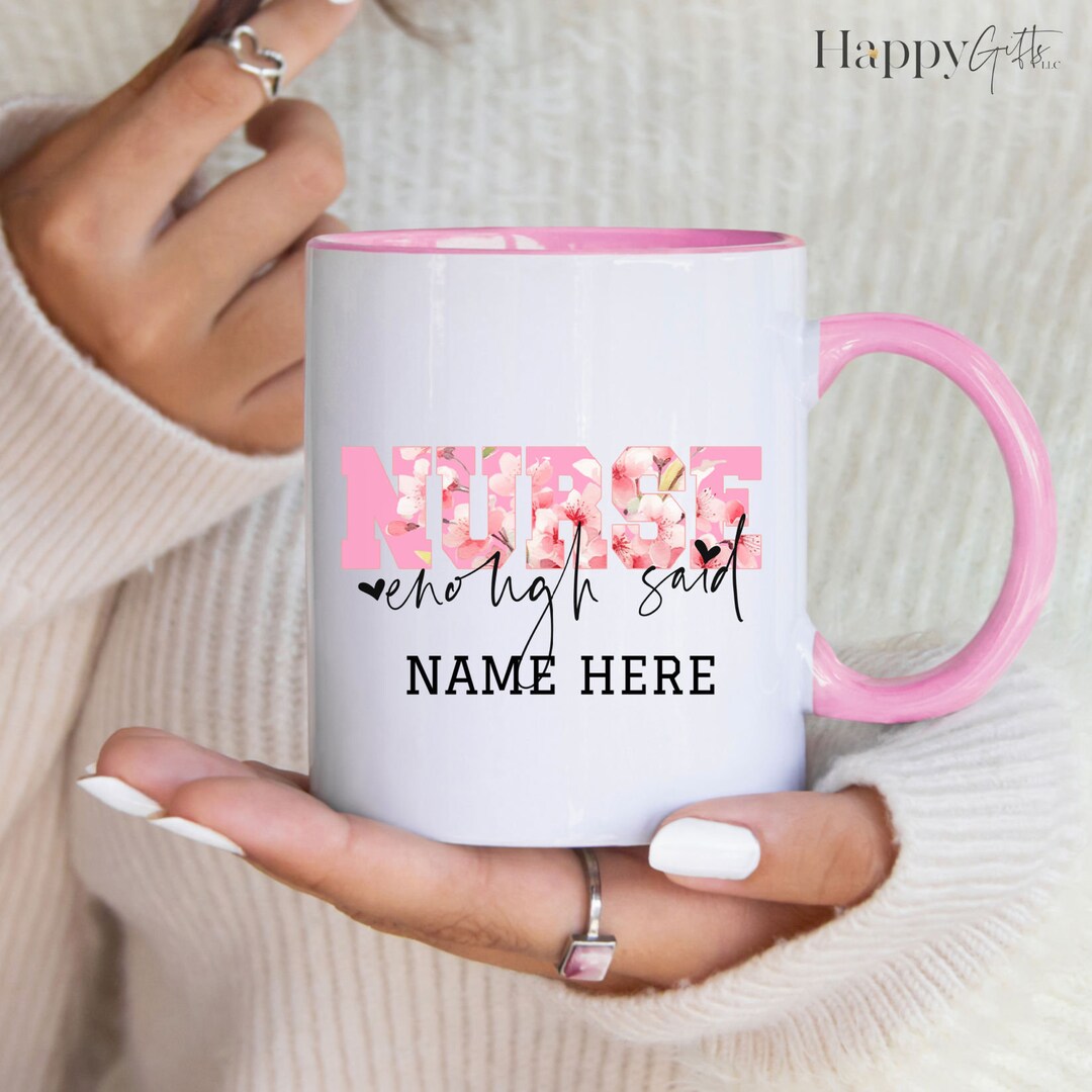 Personalized Nurse Mug Appreciation Gift Cherry Blossoms Coffee Mug ...