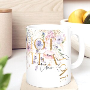 wildflowers tea cup, Cottagecore flower teacup, Watercolor Floral Gardener art mug, Mothers day grandmother teacup mom present gift for mom