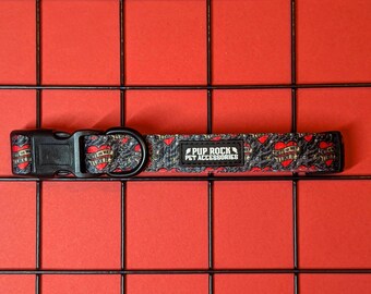 NEW "Tatts my Life" tattoo heart  printed adjustable dog collar