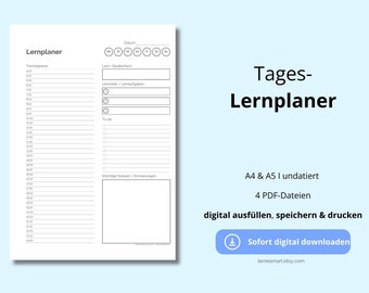 Maximum productivity: The learning planner for efficient learning organization; Download, print or fill out digitally I A4 & A5 as PDF