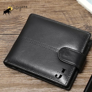 Benutzerdefinierte Leder Geldbörse für Männer | Premium-Qualität Leder Herren Geldbörse | Geschenk für Ihn | Jubiläum, Trauzeugen, Geburtstagsgeschenk | Geschenk für Papa