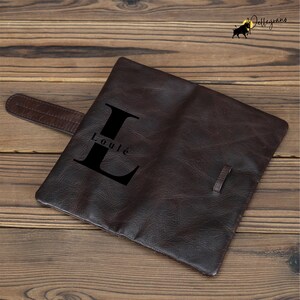 Handcrafted from premium old-layer cowhide, this retro long wallet in Oily Black or Oily Coffee is soft, stylish & durable. Gift-ready! #CustomWallet #VintageStyle #GiftForDad #GiftForHer #EtsySeller #LeatherGoods