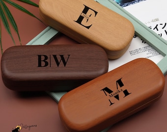 Gepersonaliseerde lenzenvloeistofhouder met houtstructuur, artistieke houten houder, eenvoudig uniseks cadeau voor alle gelegenheden