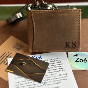 Carteiras de couro personalizadas para homens, carteira de couro de cavalo vintage real, proteção RFID, presente para ele, dia dos pais, presente de aniversário para o pai