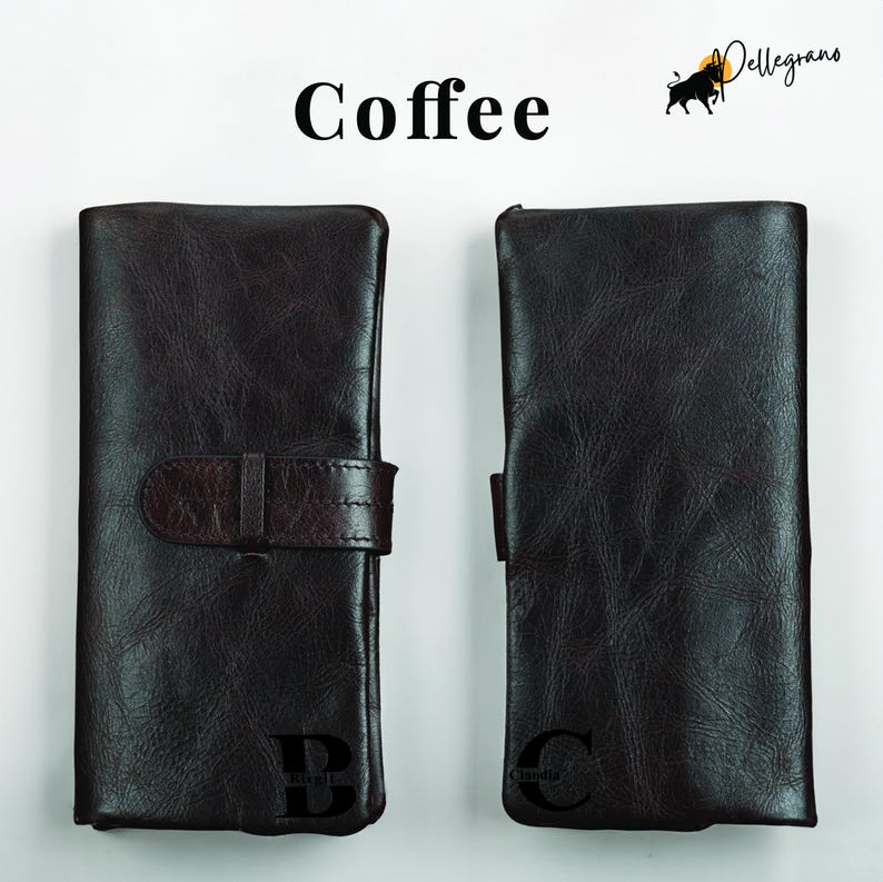 Retro meets elegance with our personalized cowhide leather wallet. Available in Oily Coffee & Oily Black. Great for any gender & occasion. #RetroWallet #HisAndHersGifts #EtsyShopping #LeatherCraft #WalletLovers