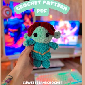 Ogre Princess Pheobe Crochet Pattern DIGITAL PDF - BEGINNER Crochet Bite Sized (mini) Anime Doll