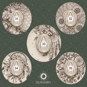 50 bloemenbundel met brandende ontwerpen, hoed met brede rand lasergravure sjabloon, digitale download, png-/pdf-bestand afbeelding 10