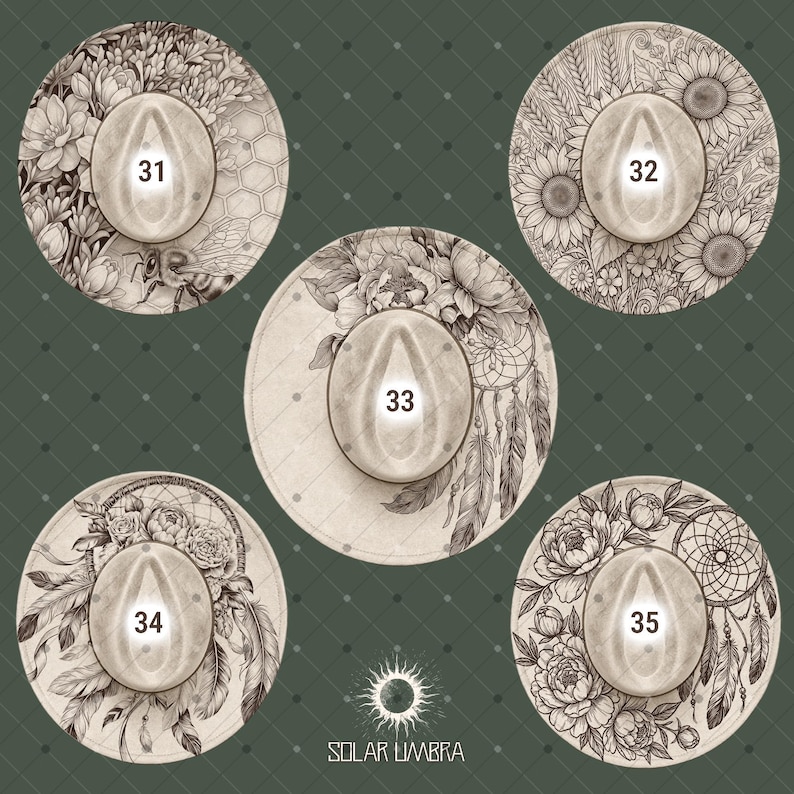 50 bloemenbundel met brandende ontwerpen, hoed met brede rand lasergravure sjabloon, digitale download, png-/pdf-bestand afbeelding 10