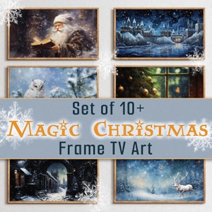 Christmas Set For Samsung Frame TV Wizard Art Bundle Winter Christmas Holiday Decor Digital Download