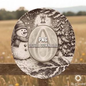 Snowman & Christmas Tree Hat Burning Design, Wide Brim Fedora Hat Burning Template, Hat Burning Stencil, Laser Ready Digital Files PNG PDF