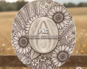 Sunflower Hat Burning Design, Cowboy Hat Laser Engraving Template, Floral  Wildflower Template, Digital Download PNG PDF