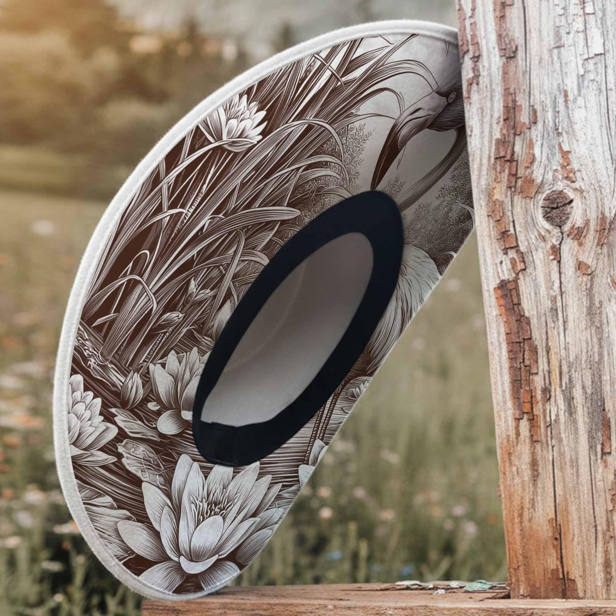 The Flamingo – Custom Engraved Western Hat Custom Engraved Cowboy Hat, Vintage Style Western Rodeo Hat  main image 2
