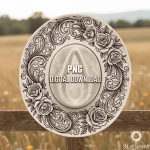 Diseño de sombrero con corona de rosas, plantilla de grabado láser para sombrero con filigrana, volutas estilo cuero repujado, plantilla para quemar sombreros, PNG PDF