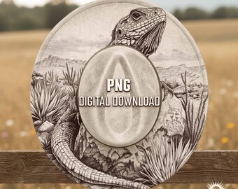 Lizard in the Desert Hat Design, Wide Brim Hat Template, Laser Burn Digital File, Fedora Hat Burning Design, Hat Burning Stencil, PNG PDF