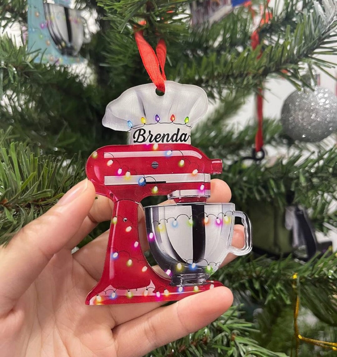 Personalized Baker Ornament Stand Mixer Ornament Christmas Etsy