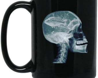 Bass on the Brain 15oz Black Mug
