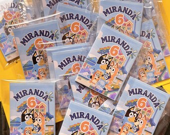 Blu mini verjaardagskleurboek, blu feestartikelen, blu feest souvenirs, verjaardagsfeestje gunsten, kinderfeestje, blu kleurplaten