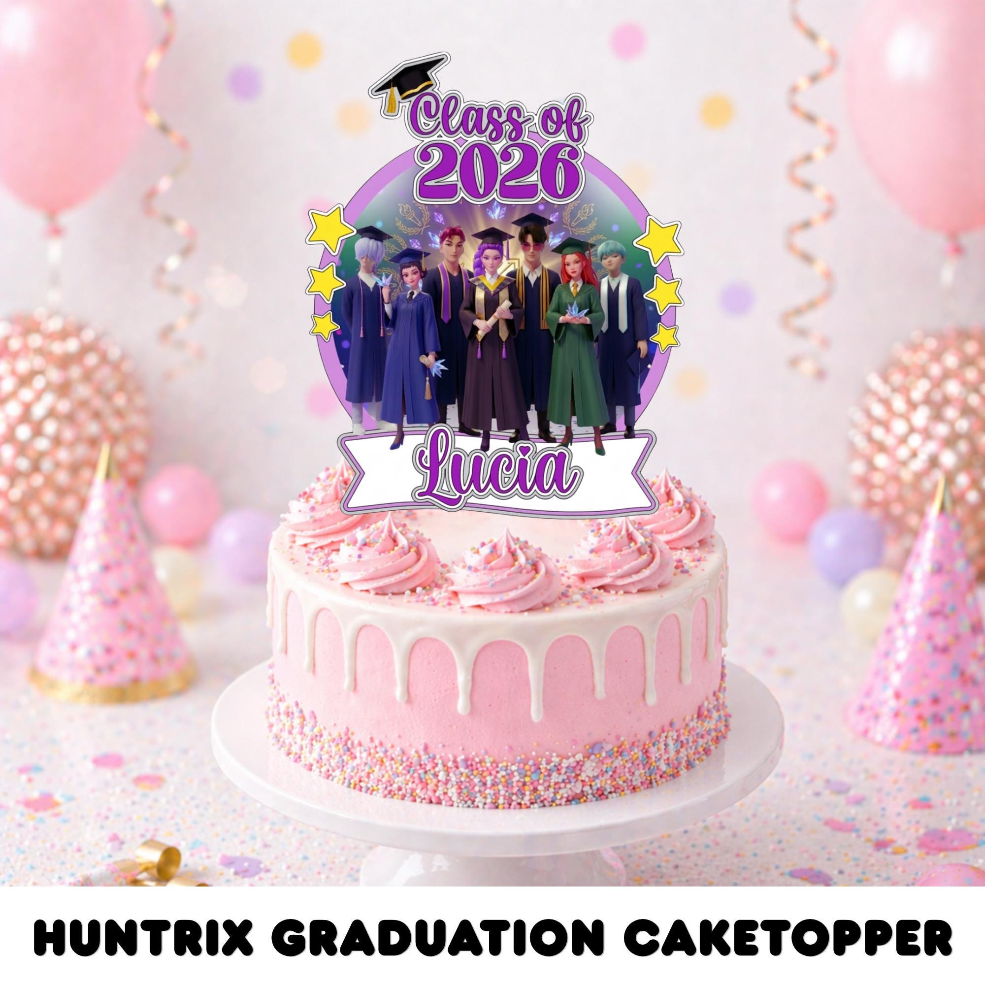 Huntrix Graduation Cap Huntrix Graduation Topper, K-pop Demons Topper Graduation, Huntrix ...