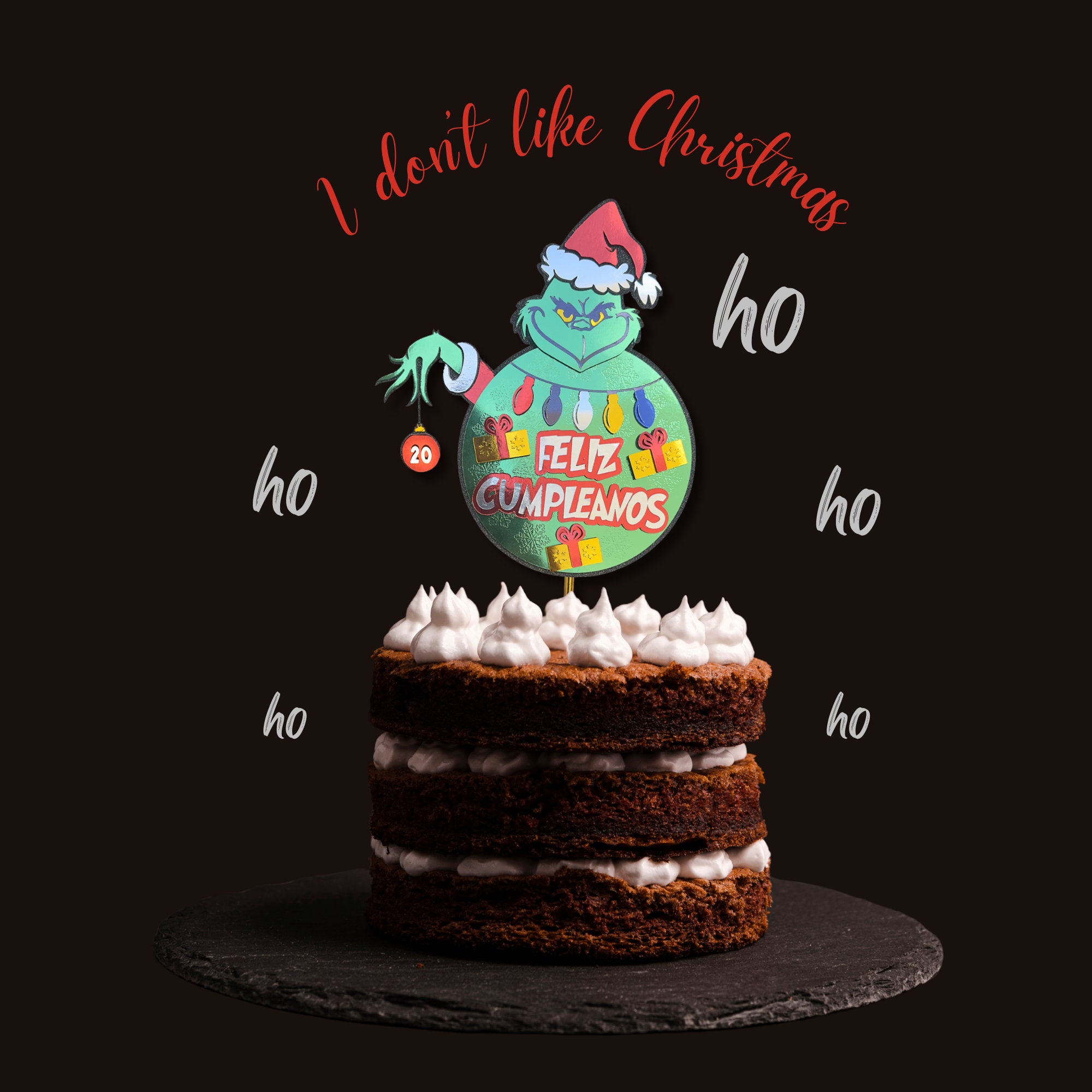 Grinch Cake Topper Grinch Cake Topper - Etsy