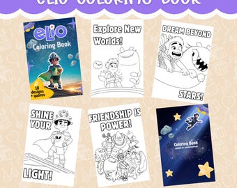 Livre de coloriage Elio - Cadeaux de fête Elio - Thème d'anniversaire Elio - Décoration de fête Elio - Cadeau de fête d'anniversaire à thème Elio - Cadeau de fête à thème Elio