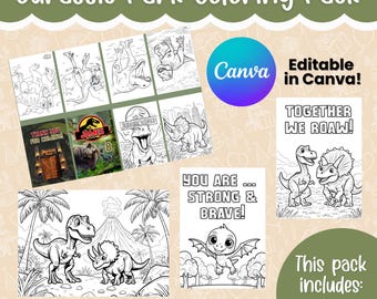 Mini-livre de coloriage Jurassic Park, cadeaux Jurassic Park, souvenirs Jurassic Park, décoration de fête Jurassic Park, thème anniversaire Jurassic Park