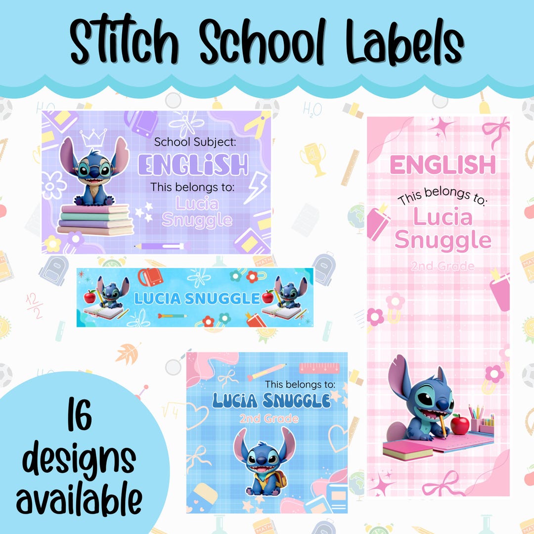 Stitch School Label - Stitch Custom School Labels - Stitch Back to ...