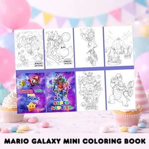 Peut inclure: Un mini cahier de coloriage Mario Galaxy. Il pr&eacute;sente des illustrations en noir et blanc de Mario et ses amis, ainsi que deux couvertures color&eacute;es avec les textes "Thank You For Coming" et "Super Gautier".