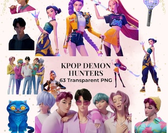Huntrix Kpop Demon Hunters MEGA BUNDLE, Saja Boys Girls Bands PNG, Huntrix fans, Kpop Demon Inspired Movie, Saja Band Bundle