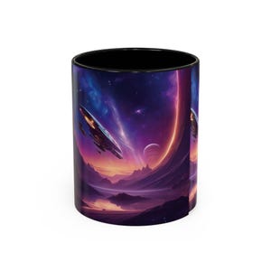 Vibrant Geometric Art Accent Coffee Mug, Modern Artwork Cup, Gift for Art