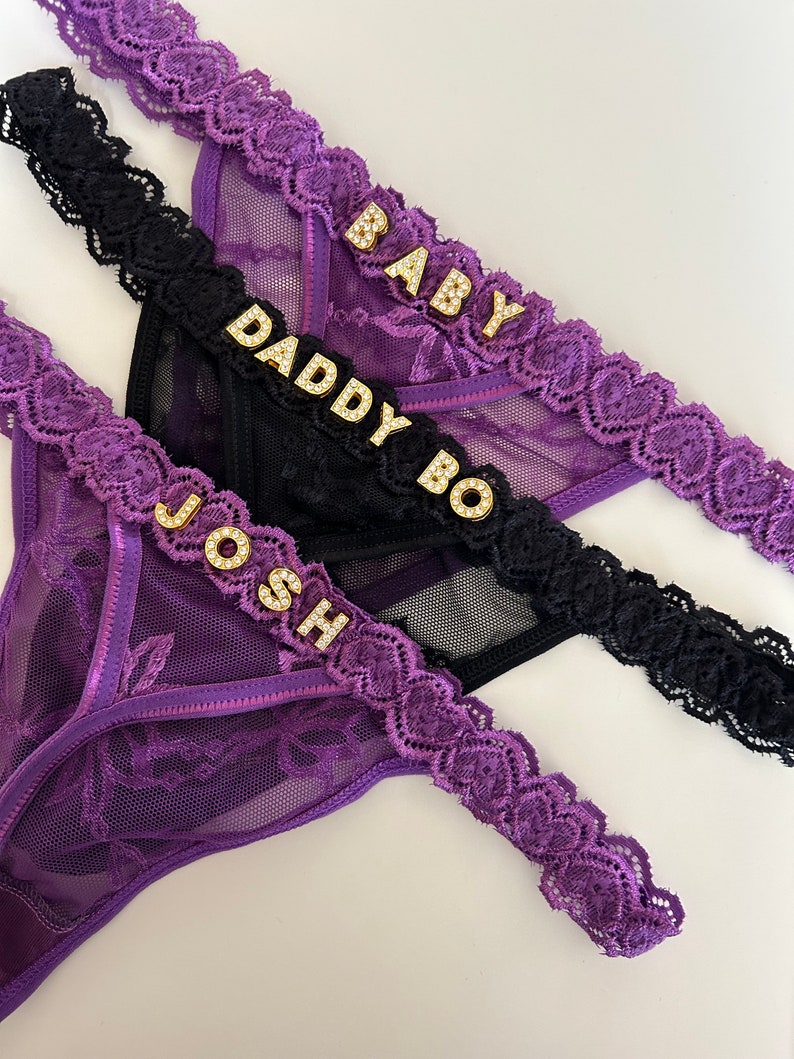 Gold Name Thong, Personalised Name Thong, Custom Name Thong image 4