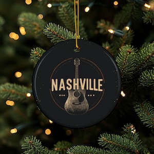 Nashville Ornament, Urlaub nach Nashville, Nashville Acoustic, Nashville TN Ornament, Music City Ornament, Nashville Andenken, Keramik