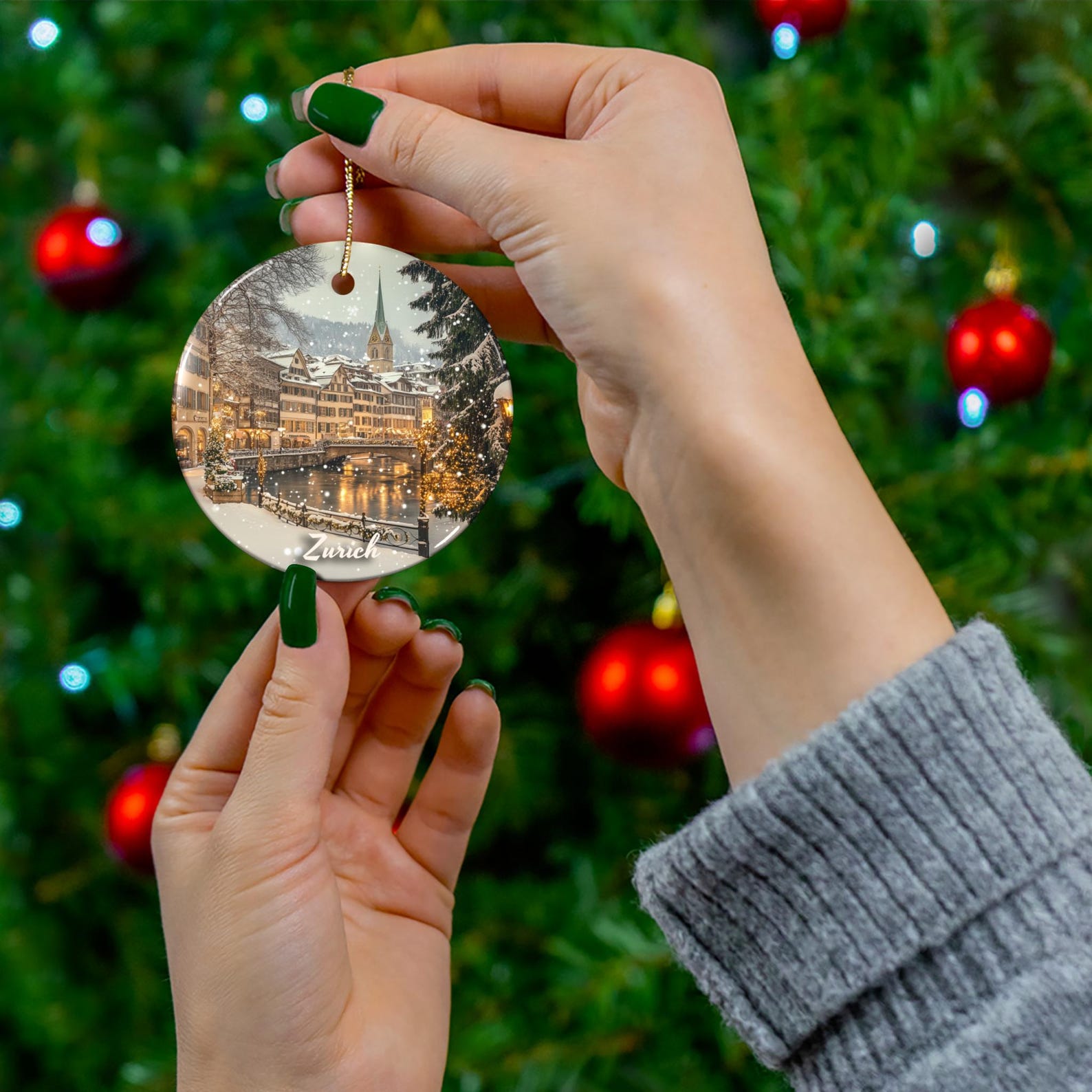 Zurich Ornament, Switzerland Ornament, Zurich Switzerland, Travel