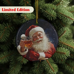 Bourbon Ornaments , Whiskey Christmas, Liquor Ornament, Bourbon Lover Gift, Bourbon Santa, Gift For Dad, Gift For Husband, Christmas Gift