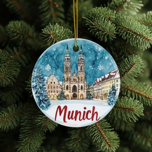 Munich Christmas Ornament, Munich Ornament, Munich, Vacation Ornament, European Vacation, Travel Gift, Munich Christmas, Christmas Ornament