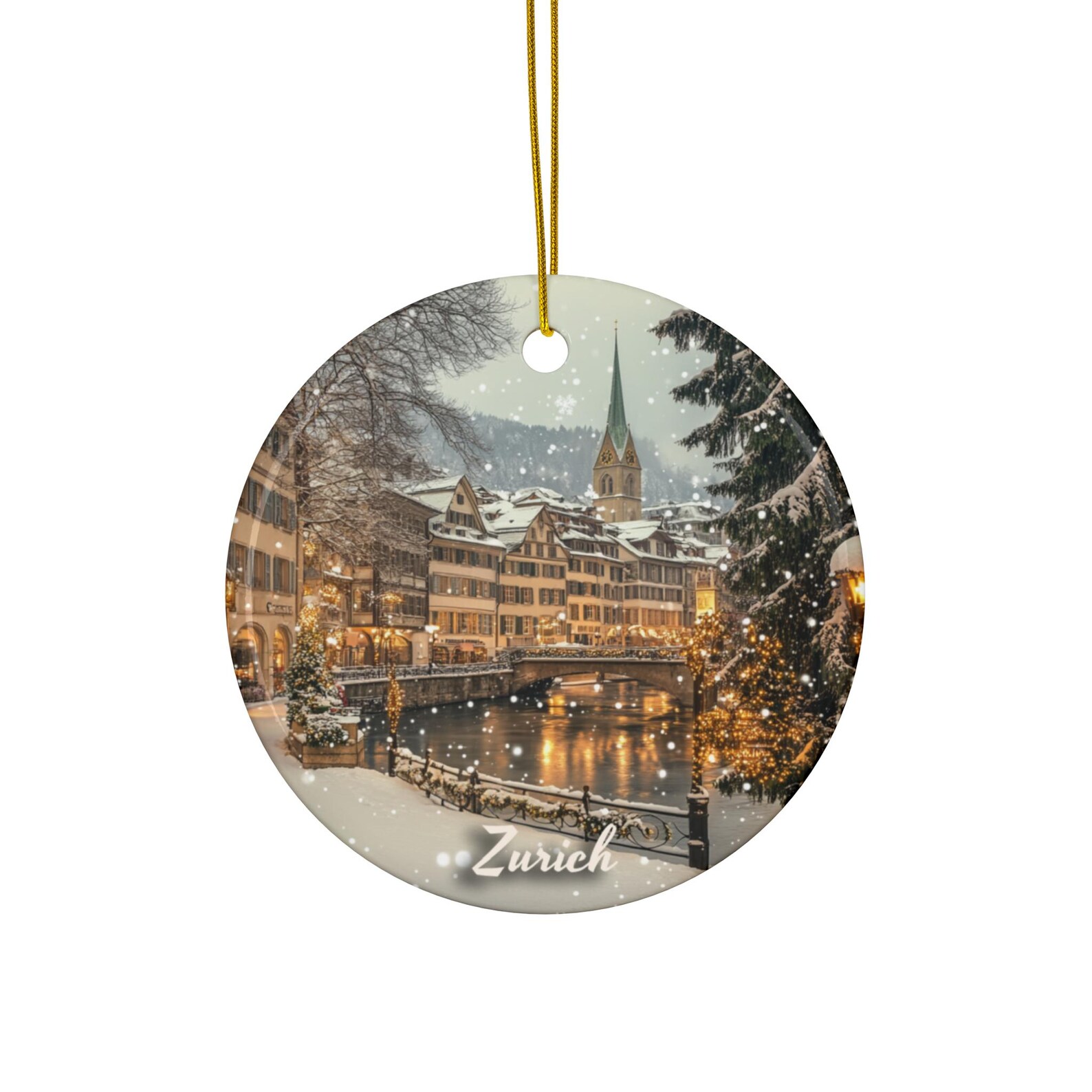 Zurich Ornament, Switzerland Ornament, Zurich Switzerland, Travel